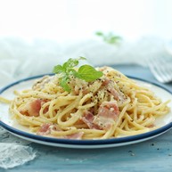 奶油蘑菇培根意面