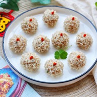 冬至美食清香可口的珍珠藕丸