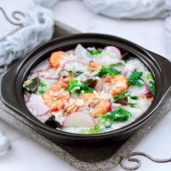 海虾皮蛋萝卜粥