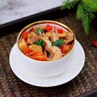 冻豆腐海虾炖番茄