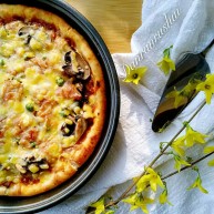 培根口蘑芝香披萨