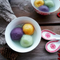 彩色汤圆