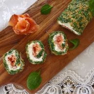 三文鱼奶酪菠菜蛋卷