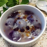 紫薯水晶汤圆