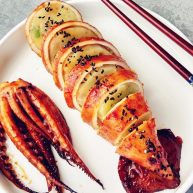 香辣鱿鱼烤土豆泥