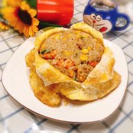 蛋包虾仁炒饭宴请菜之主食