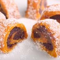 南瓜豆沙糯米卷