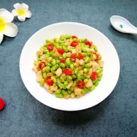 冬至美食毛豆炒鸡丁