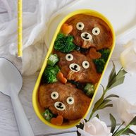 卡通小熊豆腐糯米包便当