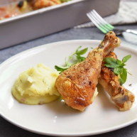 蒜香番茄烤鸡腿