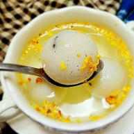 桂花黑芝麻汤圆纯手工无油低糖版