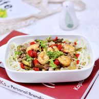 虾仁茄丁打卤面