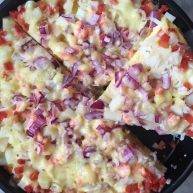 宝宝辅食三文鱼银鱼杂蔬馒头披萨