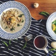 蘑菇浓汤奶油培根意面