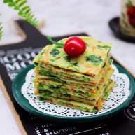 鹅蛋菠菜早餐饼