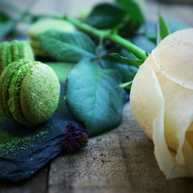 意式抹茶马卡龙无色素版