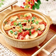 杏鲍菇扇贝花肉煲