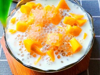 11、芒果西米捞,成品图。