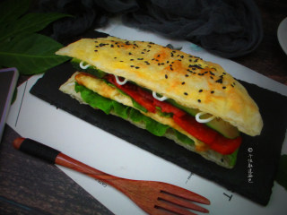 12、家庭版的法风烧饼,真的是简单快捷呢,大家也来试试吧!