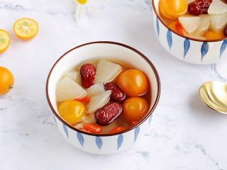 10、冰糖雪梨金桔饮,成品图。