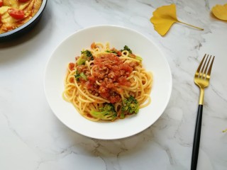 12、番茄肉酱意面, 拌匀就可以开吃啦！