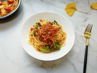 14、番茄肉酱意面,成品。