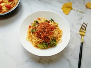 15、番茄肉酱意面,成品。