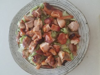 14、烤肉饭,再均匀的撒上烤肉