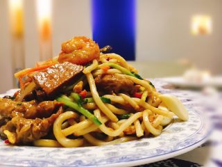 19、老天津卫三鲜打卤面,成品图