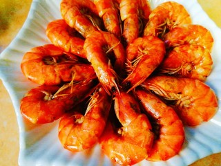 15、家常菜+红烧明虾,摆盘