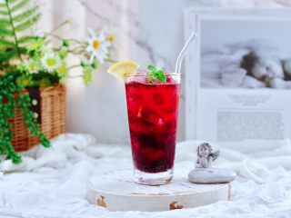 14、蔓越莓桑葚气泡水,开胃消食又营养。