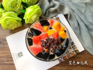 10、黑凉粉水果捞,成品图二