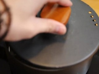 9、木瓜牛奶,加盖煮十分钟