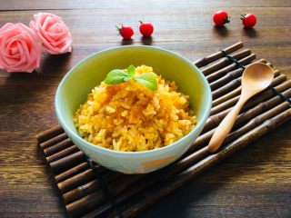 17、南瓜饭,成品图。是不是很有食欲呀