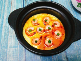 16、辅食计划+虾仁鸡蛋羹,成品图