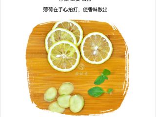 23、果蔬养颜水,柠檬4片 生姜5片 薄荷2支