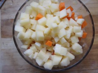 2、最简易焗饭,切丁