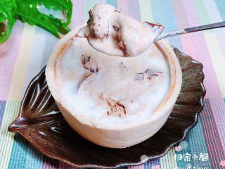 15、鲜椰浆苦咖啡绵绵冰（椰子油奶白顺滑诱人极了）,再来一张成品图。