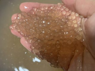 12、芋头西米露,西米完成