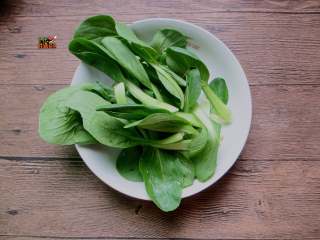 3、秘制炒凉皮,青菜去根用盐水清洗干净，淋干水份待用