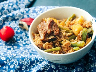 24、排骨焖饭,来一碗,太香啦