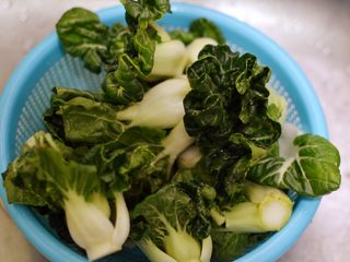 13、红烧牛肉面,同时，把青菜洗净。