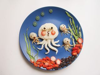 14、章鱼和宝宝出游记,给章鱼妈妈和宝宝们添上生动的表情