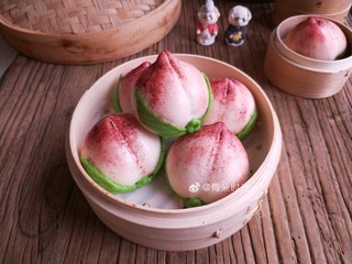 22、花样馒头—寿桃馒头,成品图