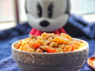 15、五花肉胡萝卜土豆焖饭,成品细节图