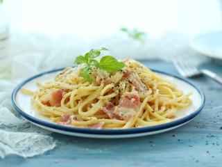 14、奶油蘑菇培根意面,成品图