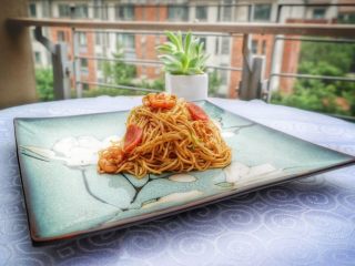 29、虾仁什蔬炒面,说好的想减肥 又吃了一大堆