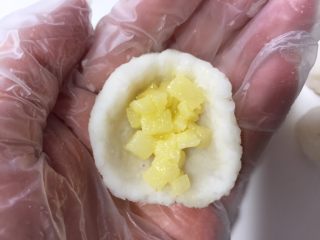 19、紫薯苹果球&山药????球,加入苹果馅料