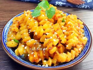 16、麻辣土豆条,成品