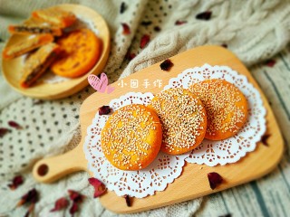 20、做饼+南瓜饼,成品出锅。